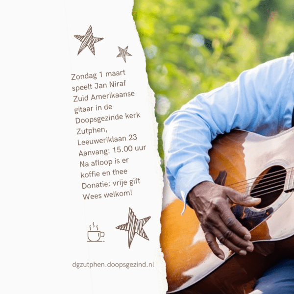 Jan Niraf speelt Zuid Amerikaanse gitaar